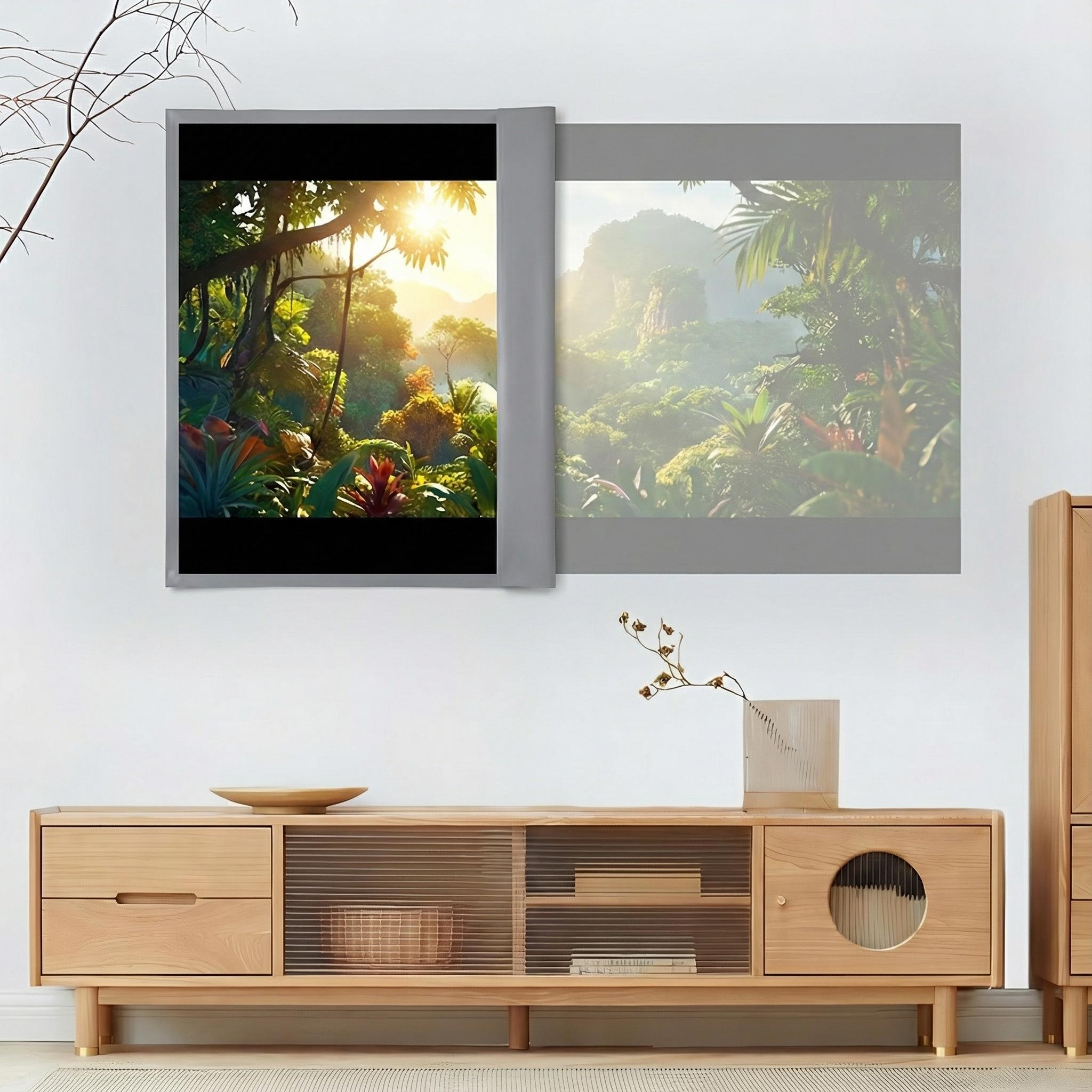100inch 4K UHD Anti-Light Foldable Portable Projector Scree (Front view provides optimal clarity) for Home Theater Party Office Classroom Outdoor Indoor Movie Projection Screen 120inch