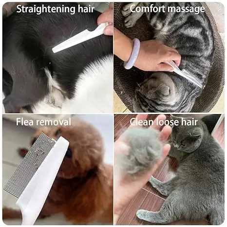 2 Pack Multifunctional Pet Grooming Comb Set for Small Dogs