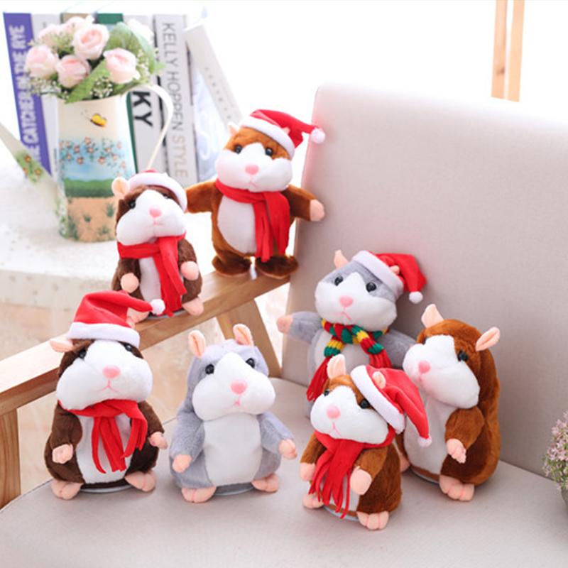 🐹 Last Day Special Price ＄19.99! Free Shipping！✨Talking Hamster Plush – repeats whatever you say, auto head-shaking, hilarious fun for kids & adults.🎁