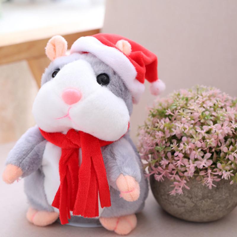 🐹 Last Day Special Price ＄19.99! Free Shipping！✨Talking Hamster Plush – repeats whatever you say, auto head-shaking, hilarious fun for kids & adults.🎁