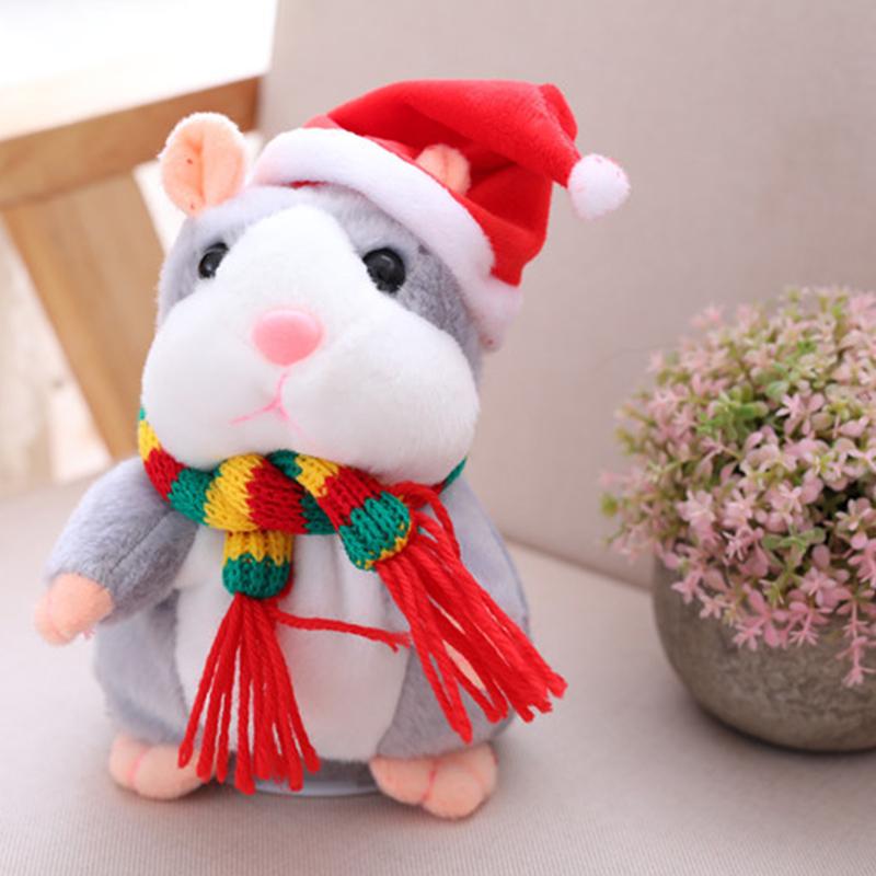 🐹 Last Day Special Price ＄19.99! Free Shipping！✨Talking Hamster Plush – repeats whatever you say, auto head-shaking, hilarious fun for kids & adults.🎁