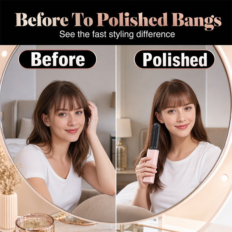✨ Compact Wireless Hot Comb – Handy Bang Styling Companion!