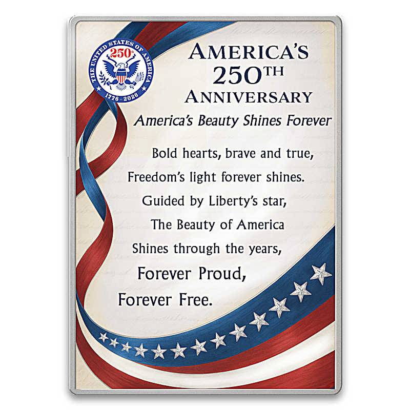 USA 25Oth Anniversary Flag-Inspired 5-Band Stacking Ring