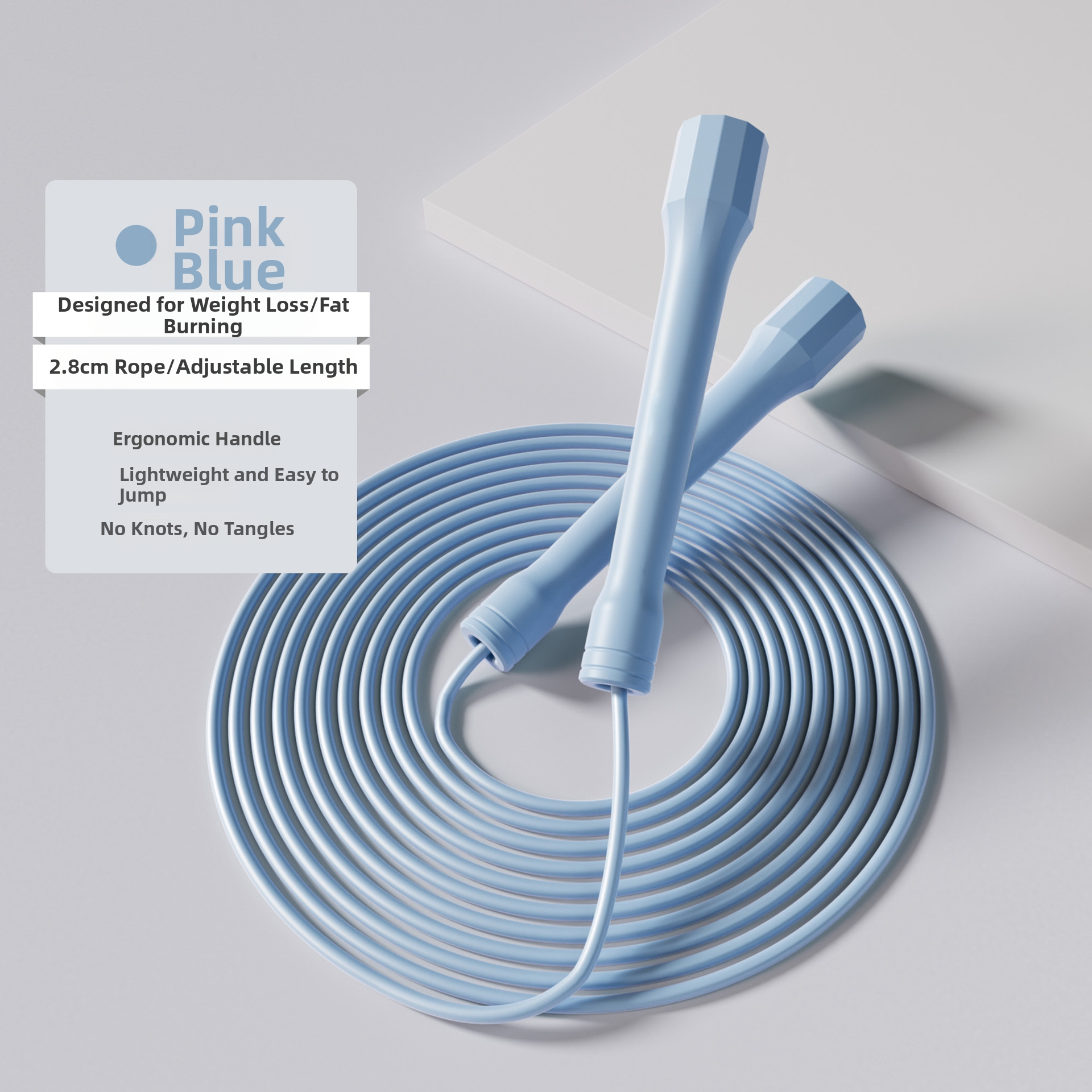 5mm PVC Jump Ropes for Fitness - Indoor/Outdoor Adjustable Boxing Jump Rope with Unbreakable Handles & Ultra-Durable Non-Kinking PVC - Skipping Rope for Men & Women