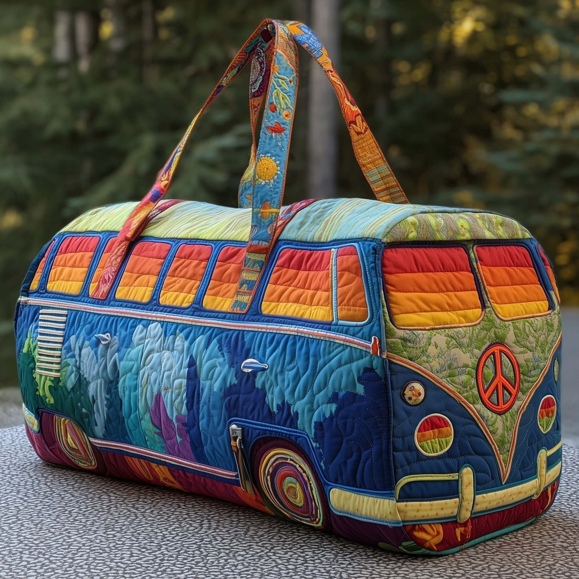 🔥50% OFF✨Hippie Van Quilted Duffle Bag