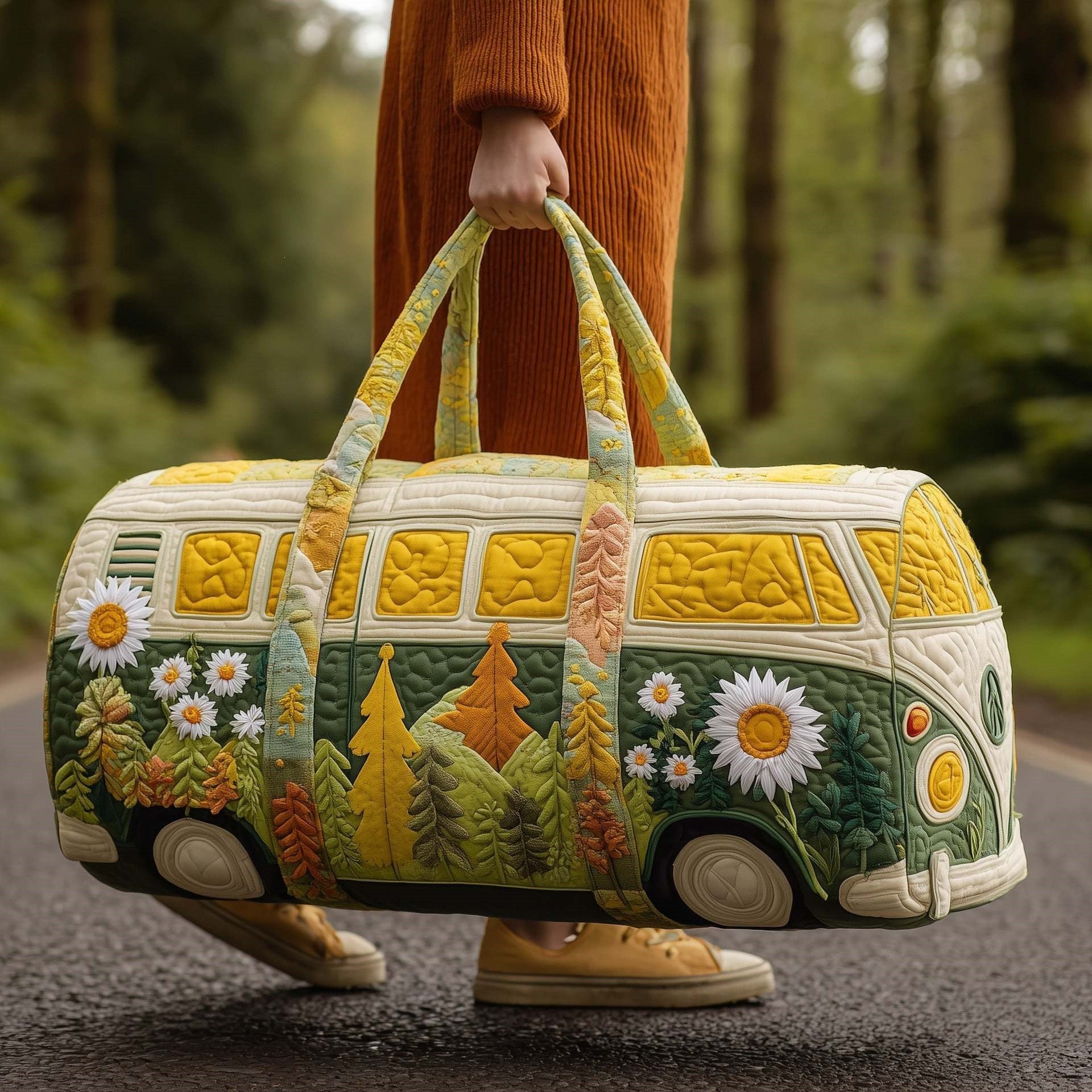 🔥50% OFF✨Hippie Van Quilted Duffle Bag