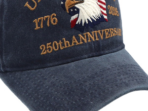 250 Year American Anniversary Hat,Eagles Embroidery Patriotic Baseball Cap