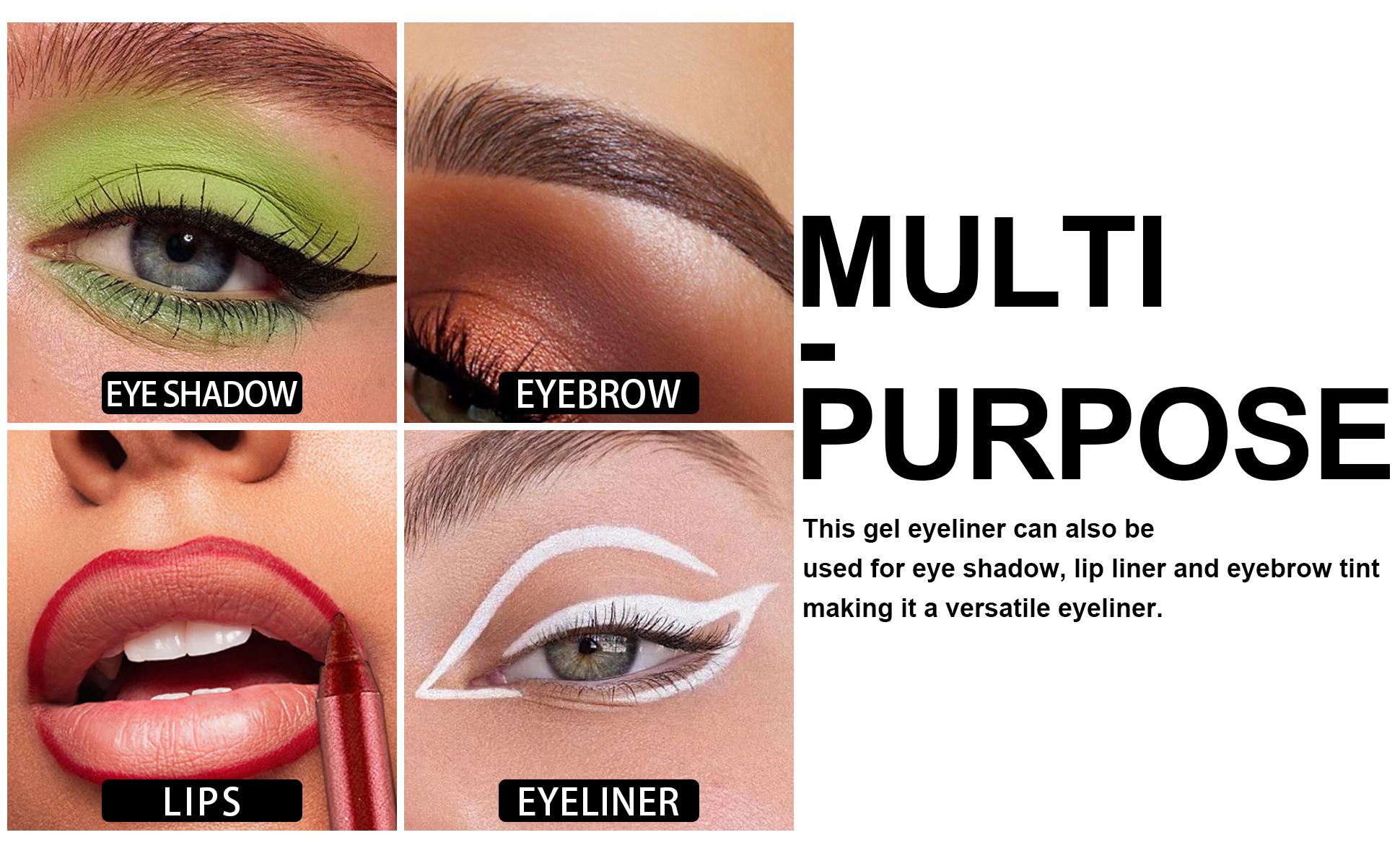 【Summer Sale Deals】Matte & Metallic Glitter Eyeliner Set - Multi-Function Eye Shadow & Lip Liner Pencils, Smooth Creamy Blendable Eye Makeup Kit for Novices & Professionals