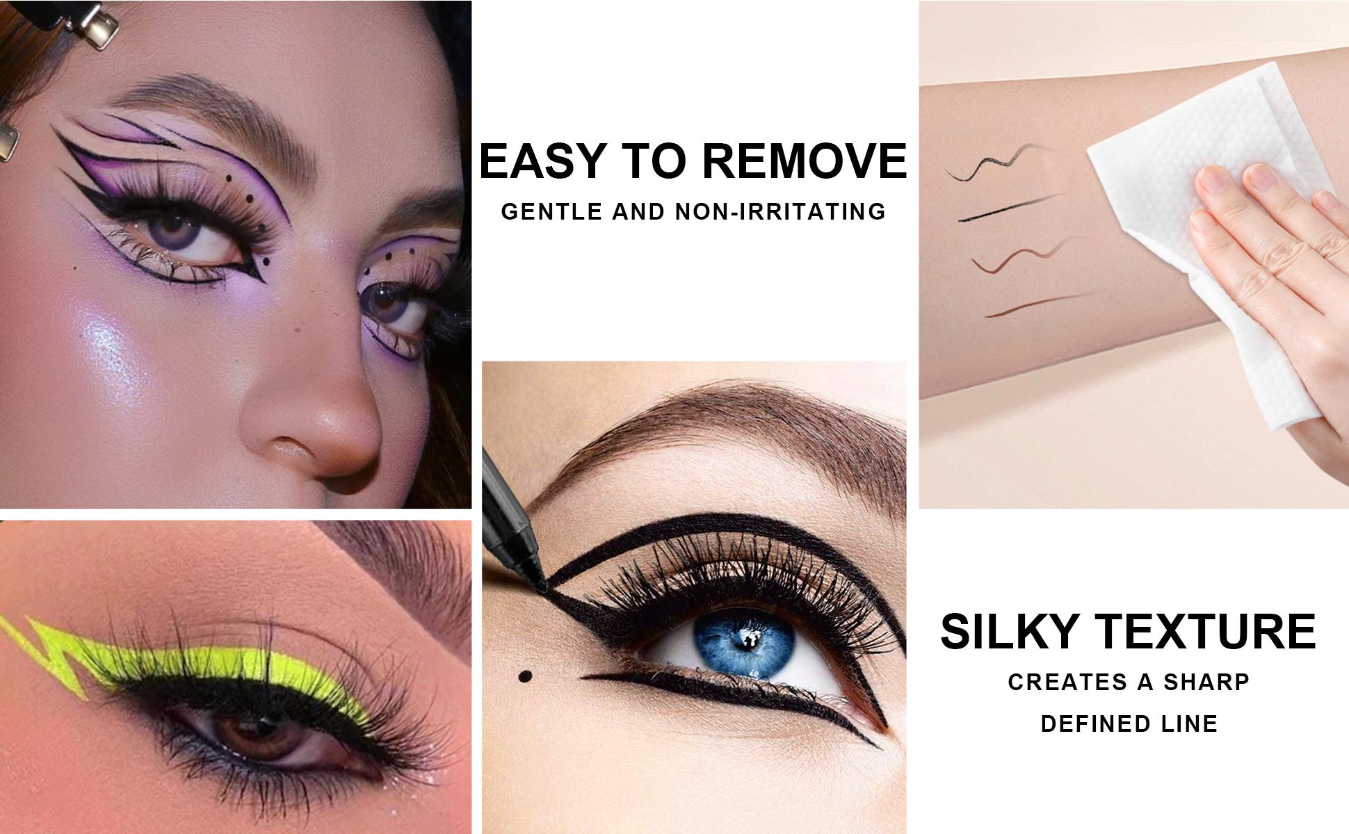 【Summer Sale Deals】Matte & Metallic Glitter Eyeliner Set - Multi-Function Eye Shadow & Lip Liner Pencils, Smooth Creamy Blendable Eye Makeup Kit for Novices & Professionals