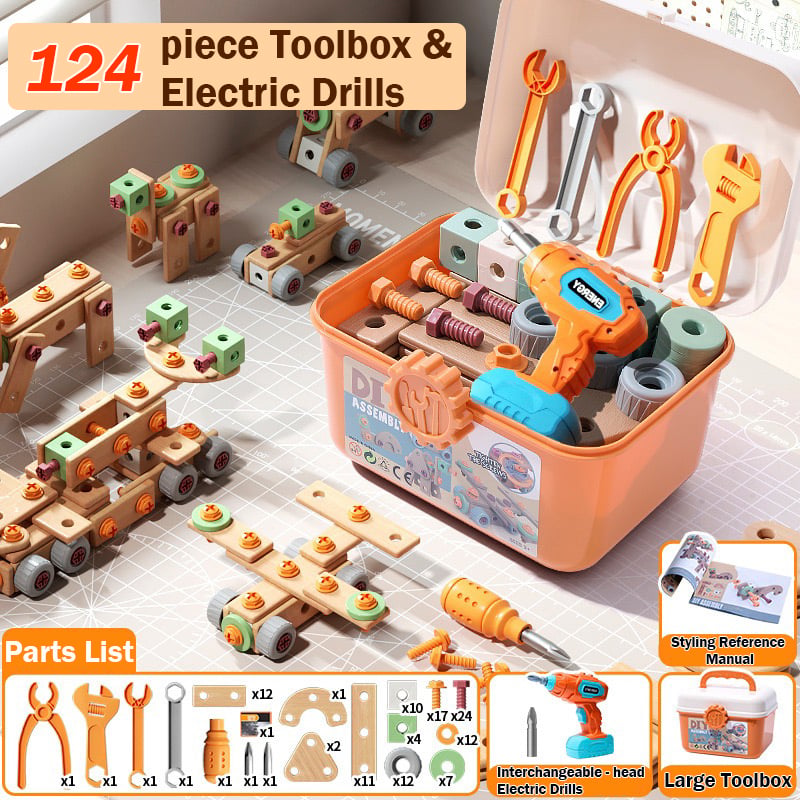Kids' Electric Drill Screw Building Set