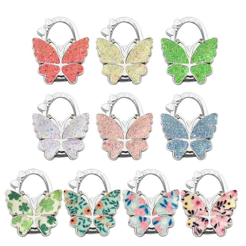 Butterfly Purse Hook Foldable Handbag Table Hanger for Women