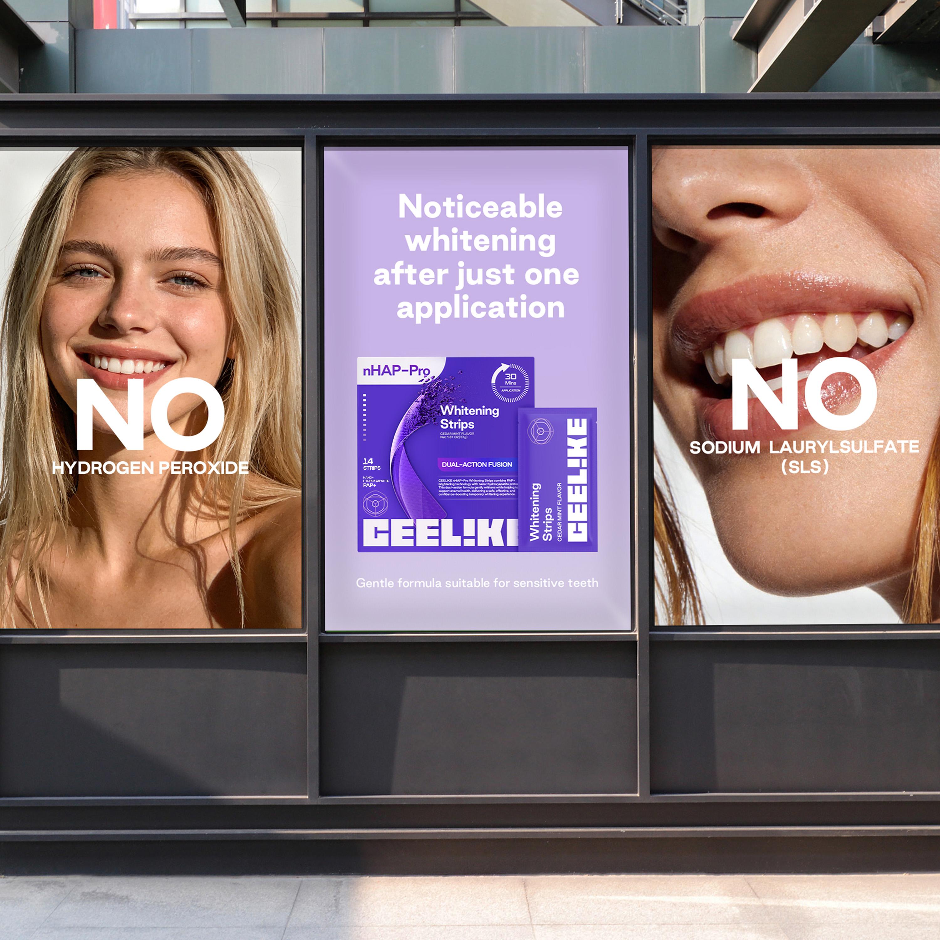 CEELIKE Purple Teeth Whitening Strips With Free Cheek Retractor - 7/21 Whitening Sessions -Nano-Hydroxyapatite Safe for Enamel - Non Sensitive Teeth Whitening - Peroxide-Free CEELIKE Purple Teeth Whitening Strips With Free Cheek Retractor - 7/21 Whitening Sessions -Nano-Hydroxyapatite Safe for Enamel - Non Sensitive Teeth Whitening - Peroxide-Free