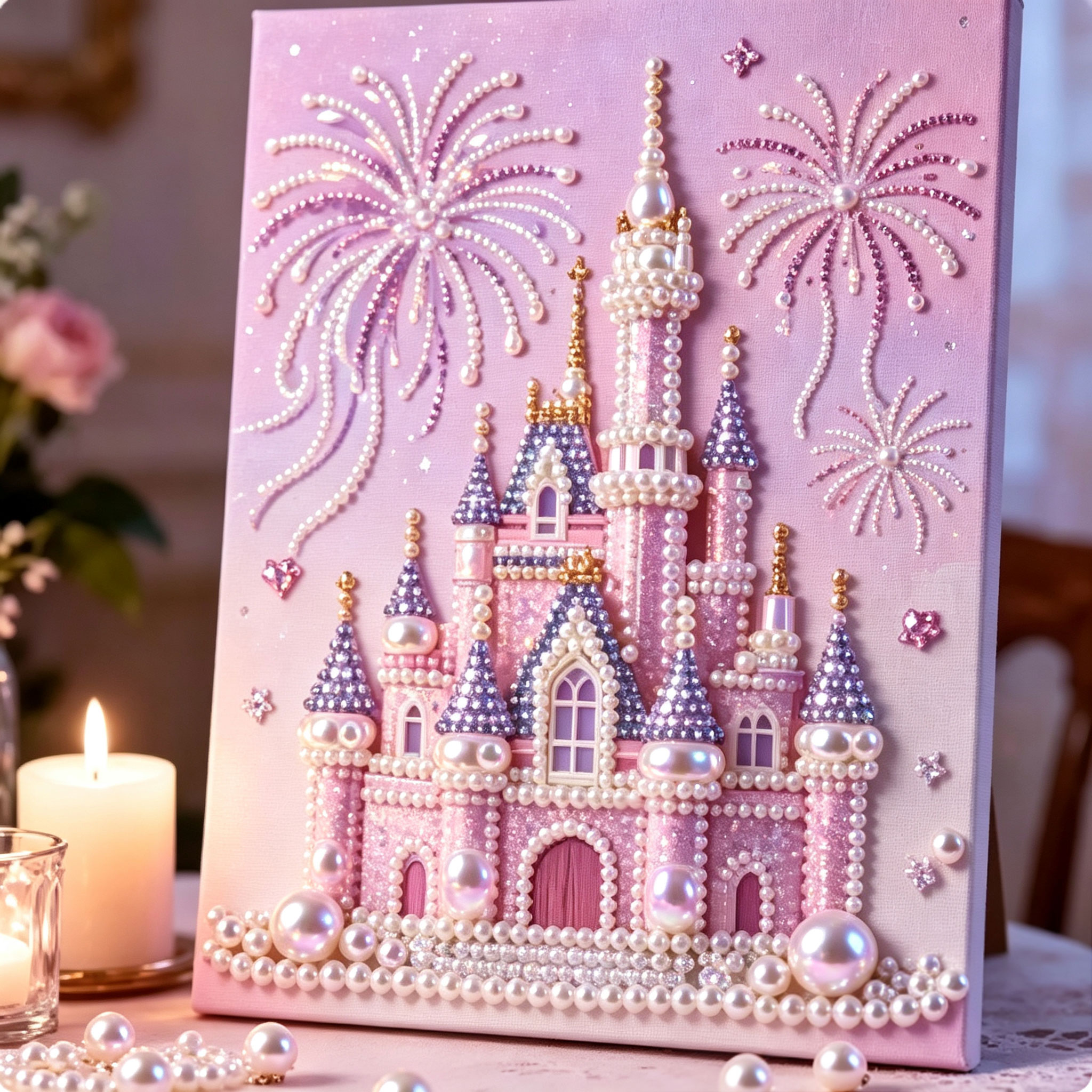 Fireworks Romantic Eiffel Tower 5D Beads Painting Set for DIY Art