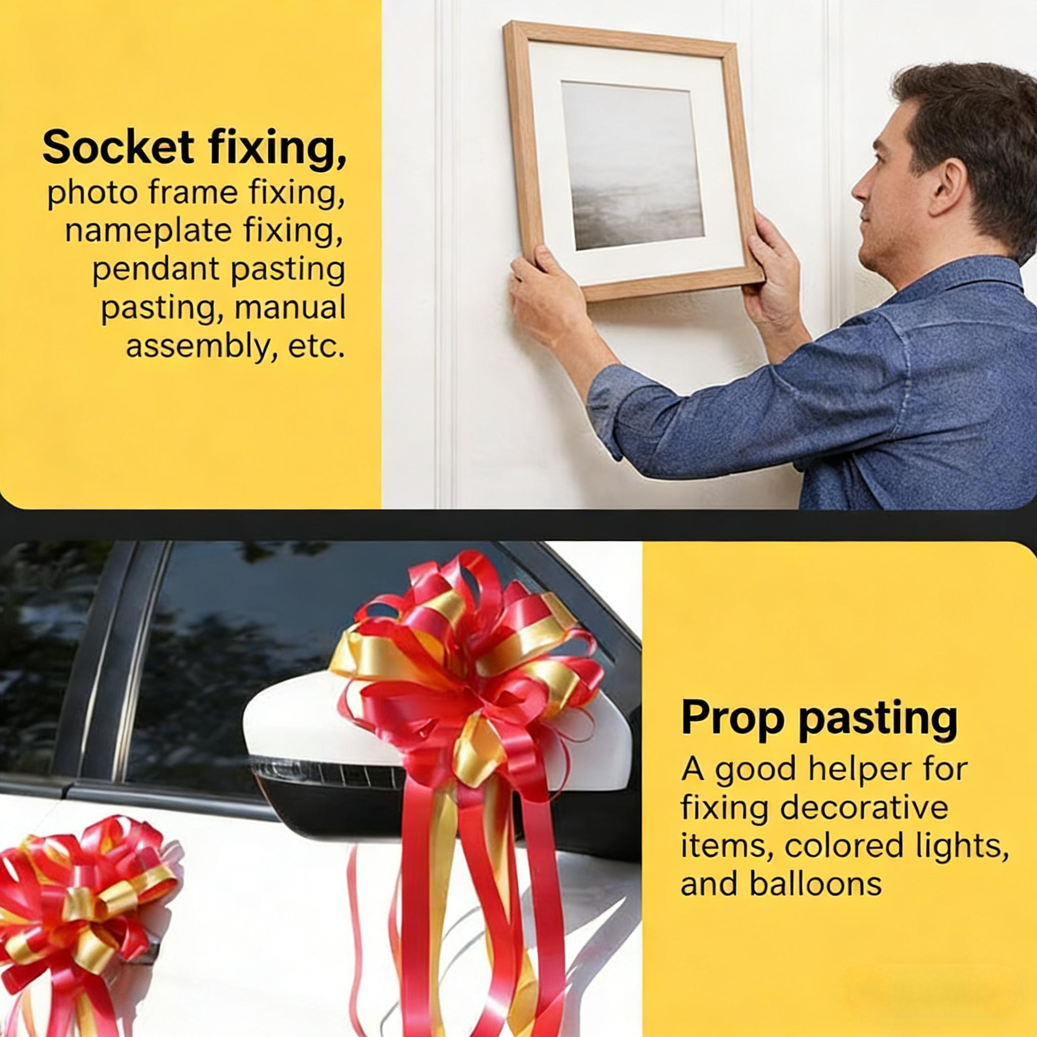 Heavy-Duty Double Sided Tape, Strong Adhesive, Waterproof & Removable, No Residue, Ideal for Carpet, Wallpaper, Balloons & Home Use Heavy-Duty Double Sided Tape, Strong Adhesive, Waterproof & Removable, No Residue, Ideal for Carpet, Wallpaper, Balloons & Home Use