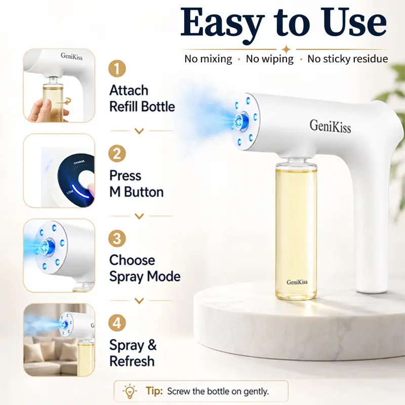 GeniKiss Nano Blue Light Probiotic Deodorizer Spray