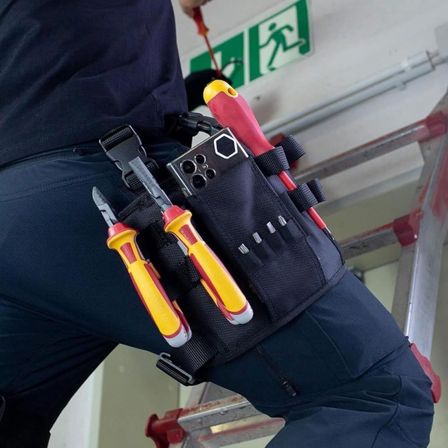 Holster z 2.0 Tool Pouch,Holster Loop Belt Tool Pouch,Electrician Tool Pouch,Repair Tool Bag Around Your Leg for Automotive,Craftsman,Carpenter,Construction