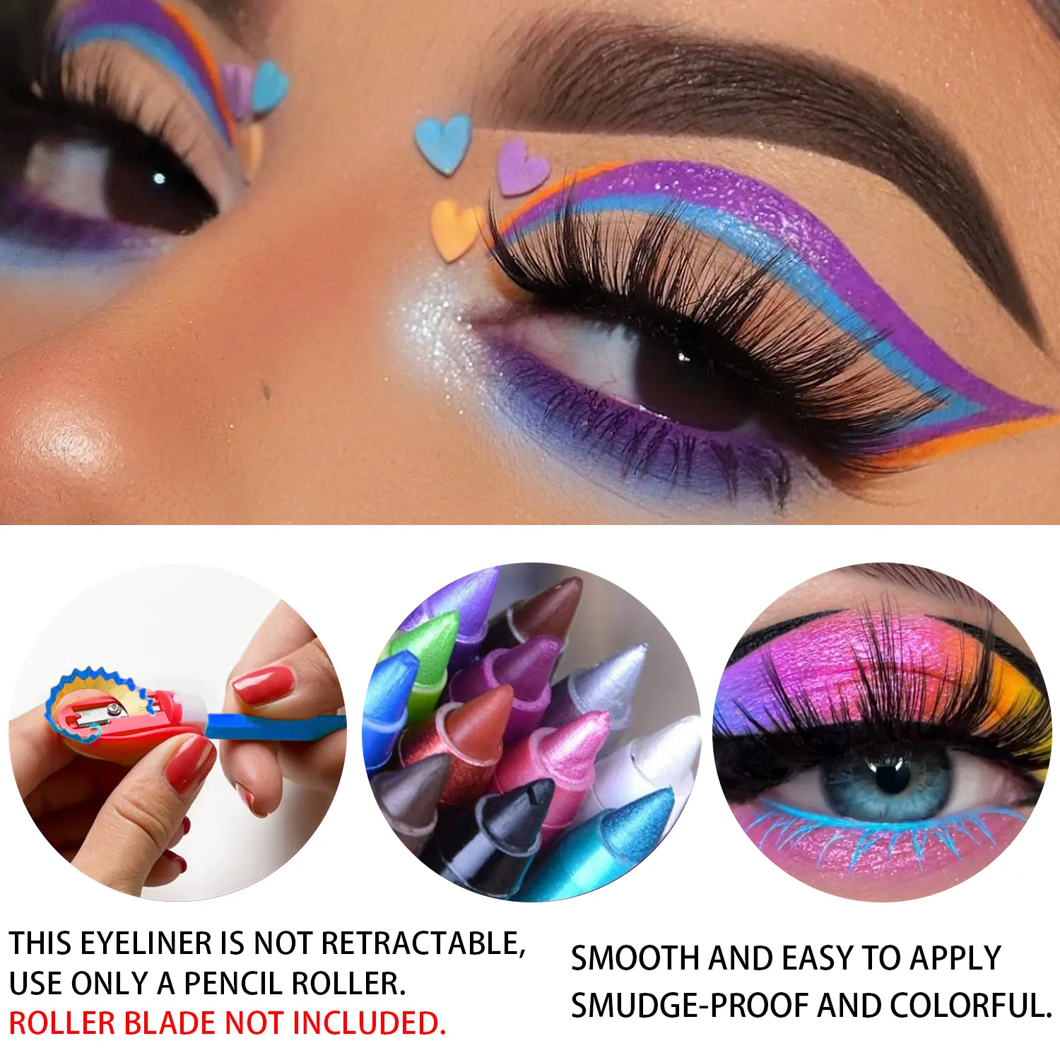 Matte & Metallic Glitter Eyeliner Set - 15 Colors