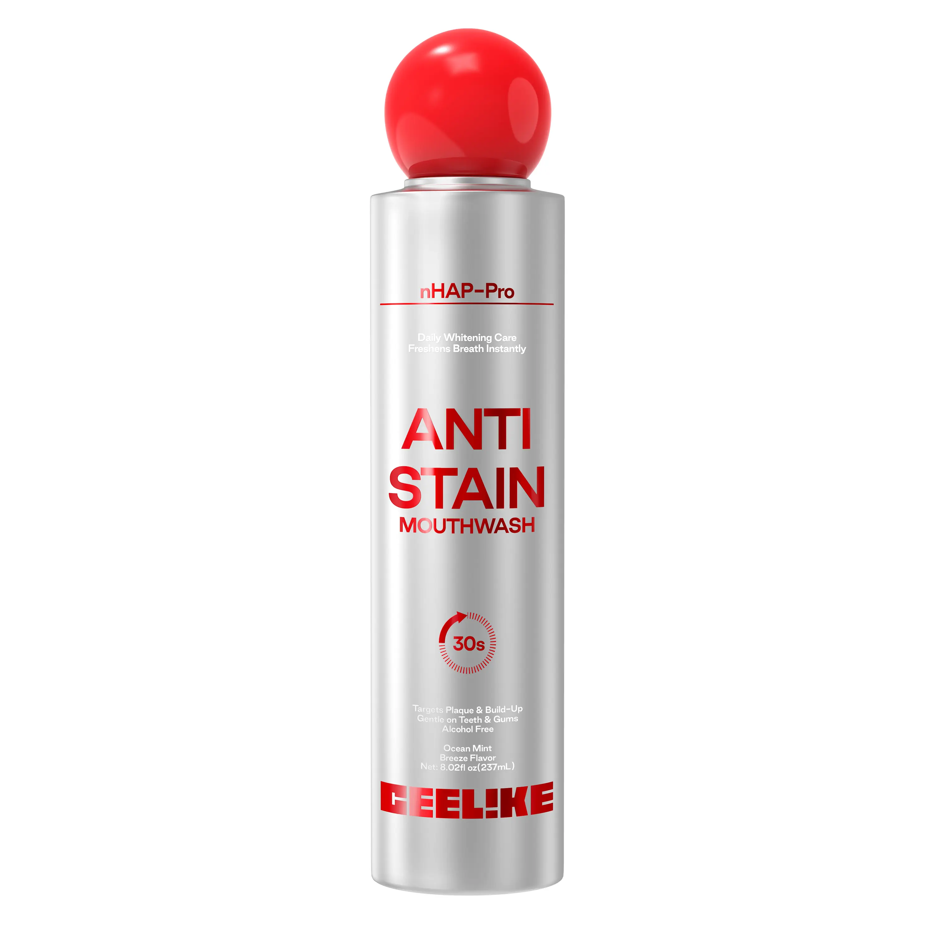 Stain Whitening Mouthwash, Brightens Teeth, Freshens Breath with Essential Oils, 237ml
