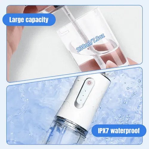 Portable Water Flosser - Cordless Pulse Oral Irrigator for Teeth Cleaning