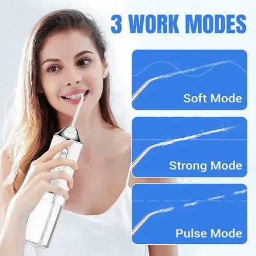 Portable Water Flosser - Cordless Pulse Oral Irrigator for Teeth Cleaning