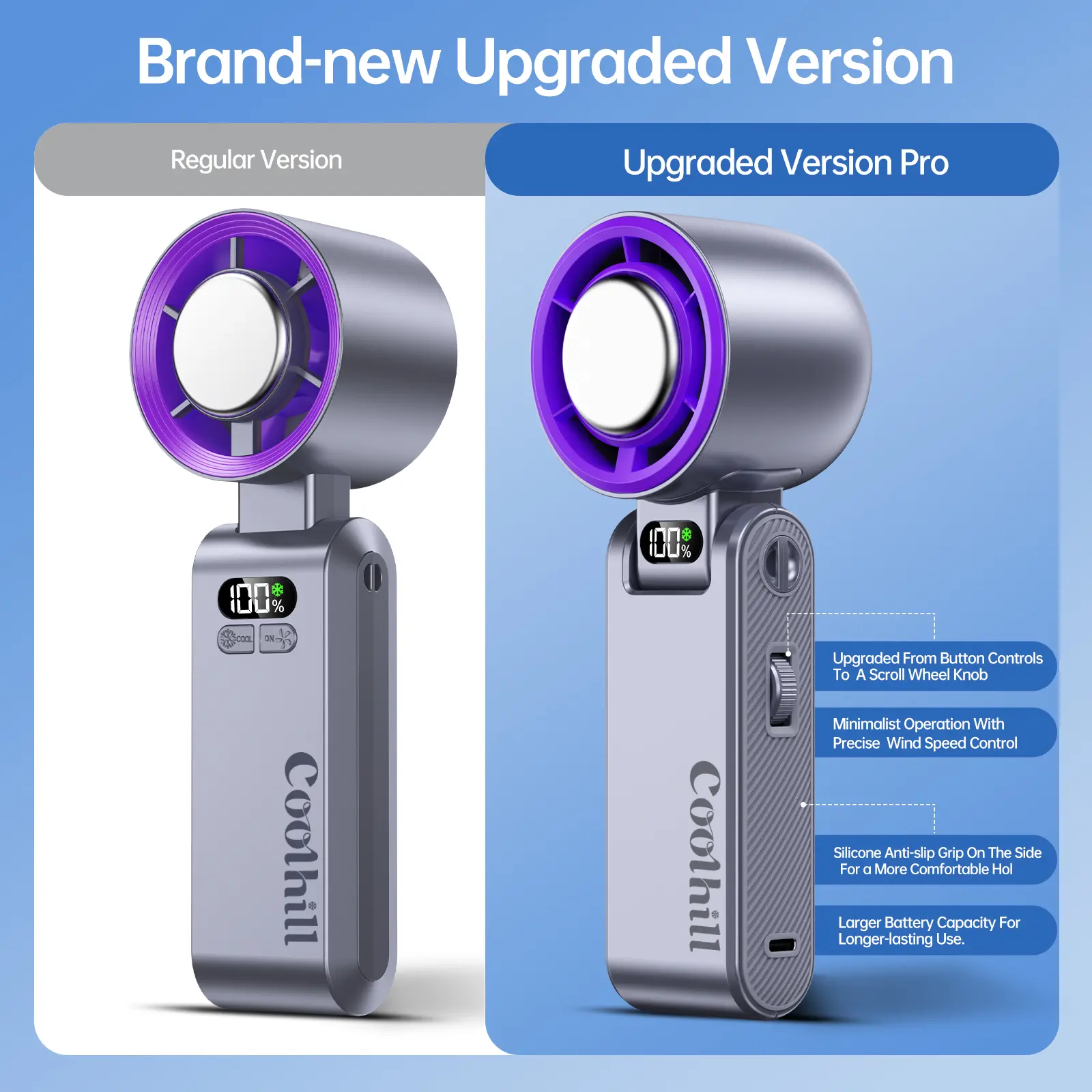 CoolHill Portable Handheld High Speed Fan - 199 Speeds