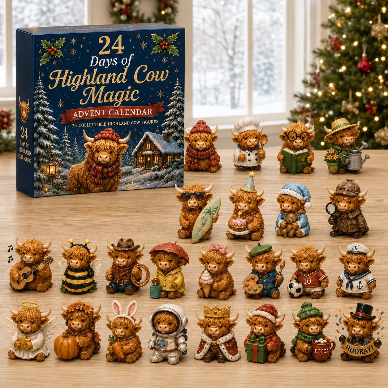 Highland cow Christmas collection