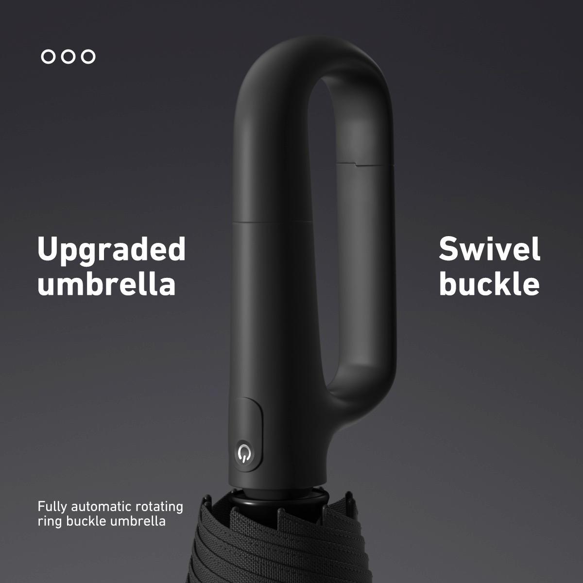 Automatic Folding Umbrella, 1 Count/60pcs Portable Rain Umbrella with Loop Buckle, Windproof & Waterproof Umbrella for Men & Women