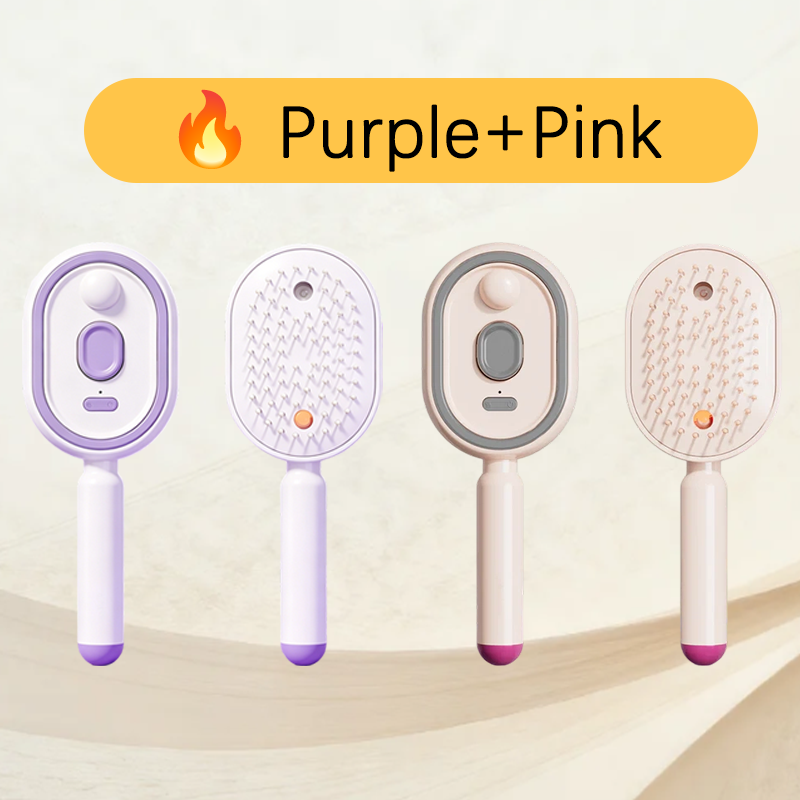 🔥ProGlide™🇬🇧 Scalp Massager Comb 💆‍♀️ – Self-Cleaning 🧼, Tangle-Free ✂️ & Frizz-Control Hair Brush with Soothing Mist Spray 💨✨ | Perfect for Dry, Brittle Hair 💧🌟