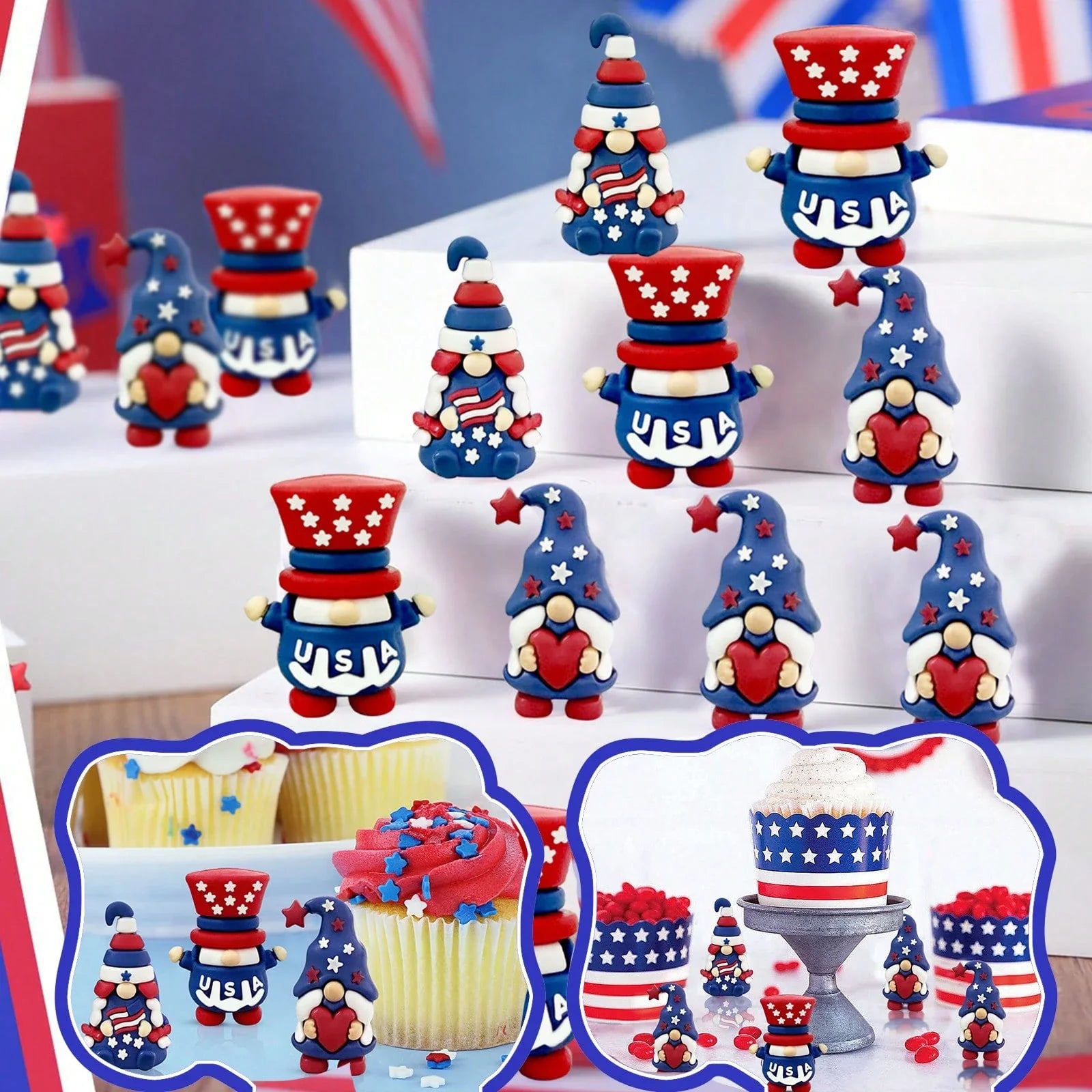 250th Anniversary Patriotic gnome figurine, July 4th gift