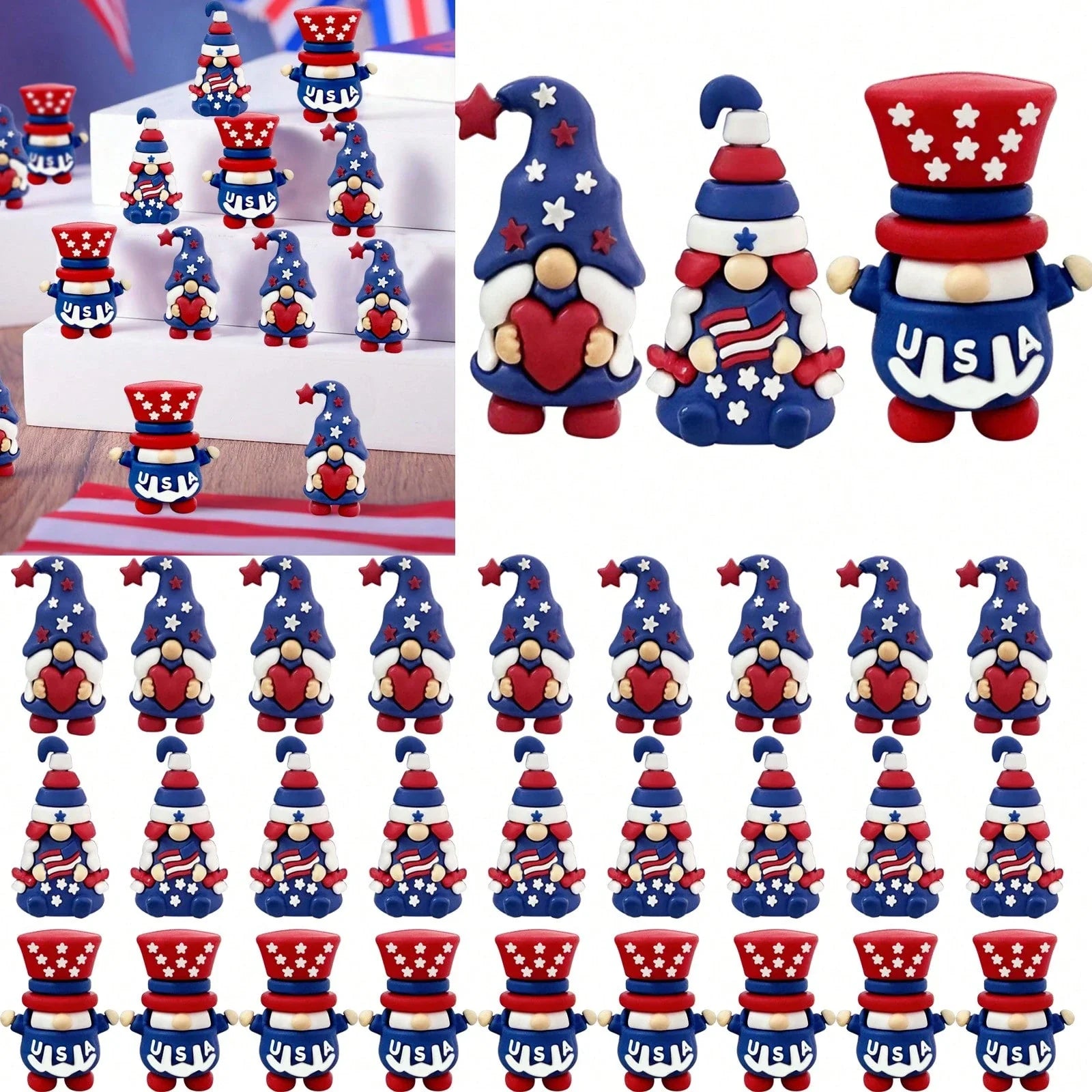 250th Anniversary Patriotic gnome figurine, July 4th gift
