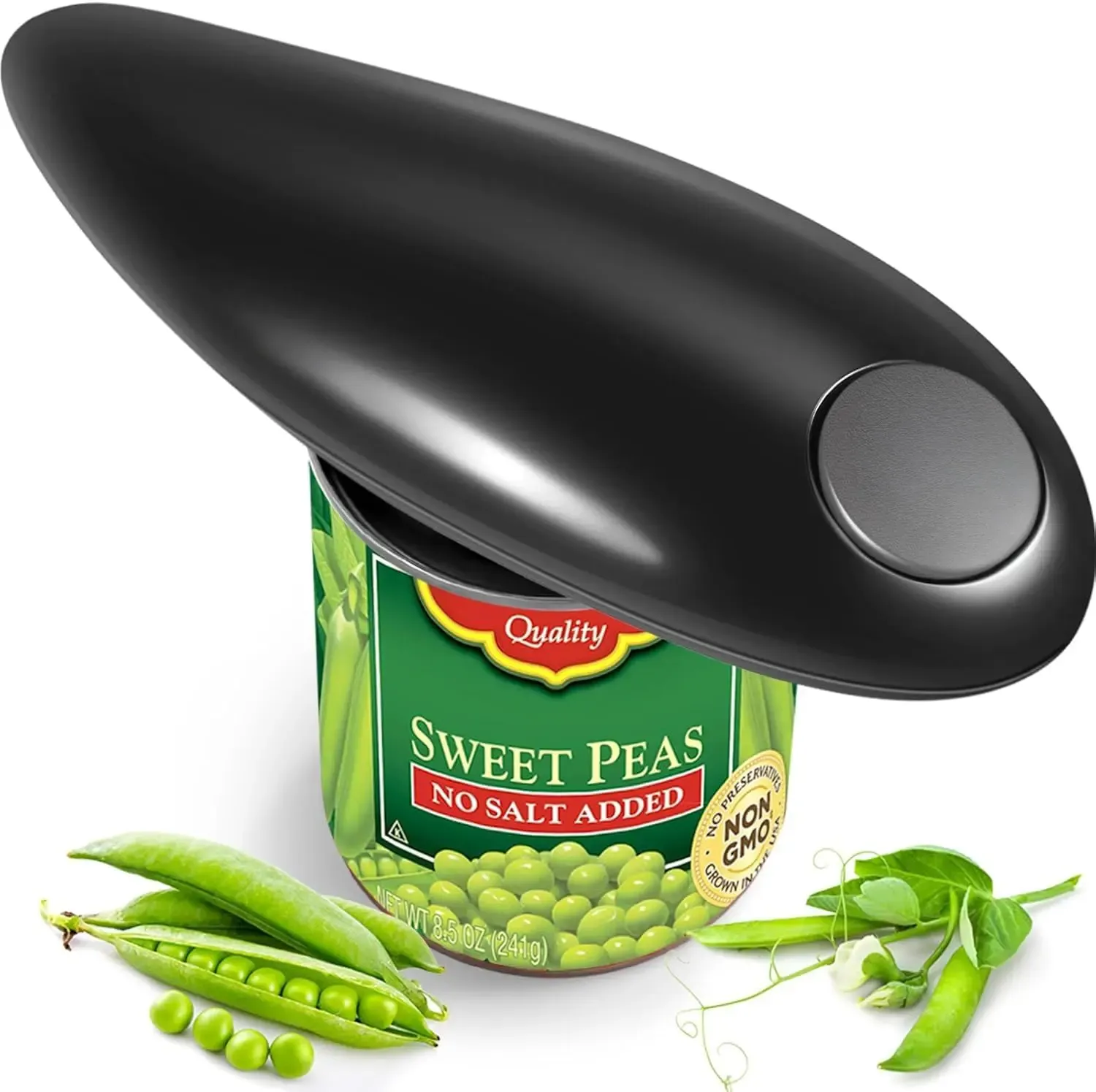 Electric Can Opener, One-Touch Automatic Can Opener Achieves smooth, safe, and rapid can opening along the edge Compatible with nearly all canned goods Hands-free operation Ideal gift, kitchen essential for elderly arthritis sufferers