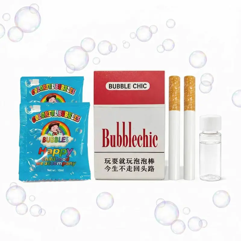 SummerVibes Bubble Cigarette Stress Relief Toy Fake Cigarette Mini Bubble Blower Bubble Sticks Relaxation Birthday Christmas Party Gift for Men Women