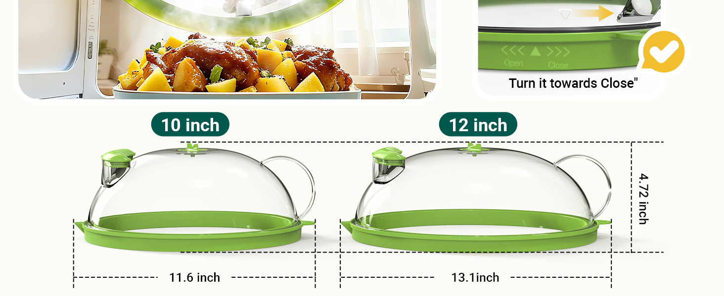microwave cover with water steamer