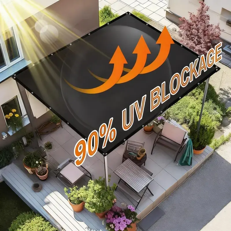 90% Blackout Sun Shade Cloth (Black) 10x13ft,UV-Resistant Shade Net.Heavy-Duty Mesh Shade Net with Reinforced Grommets,Patio, Camping, Garden, Pergola, Greenhouse Summer Essential,Privacy Screen Fence Mesh Shade Net,summervibes outdoorfun.tiktok shop deal