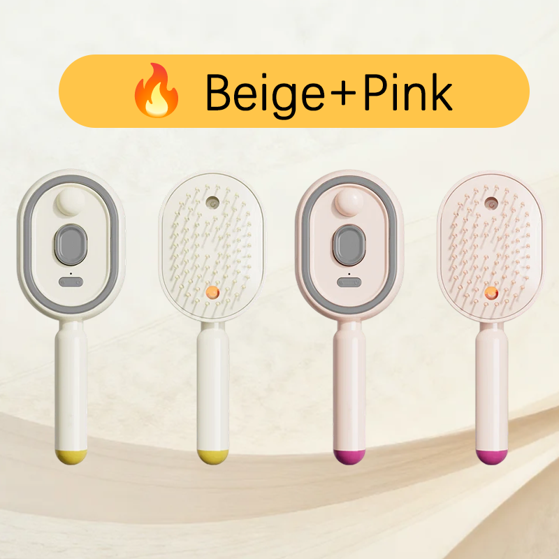 🔥ProGlide™🇬🇧 Scalp Massager Comb 💆‍♀️ – Self-Cleaning 🧼, Tangle-Free ✂️ & Frizz-Control Hair Brush with Soothing Mist Spray 💨✨ | Perfect for Dry, Brittle Hair 💧🌟