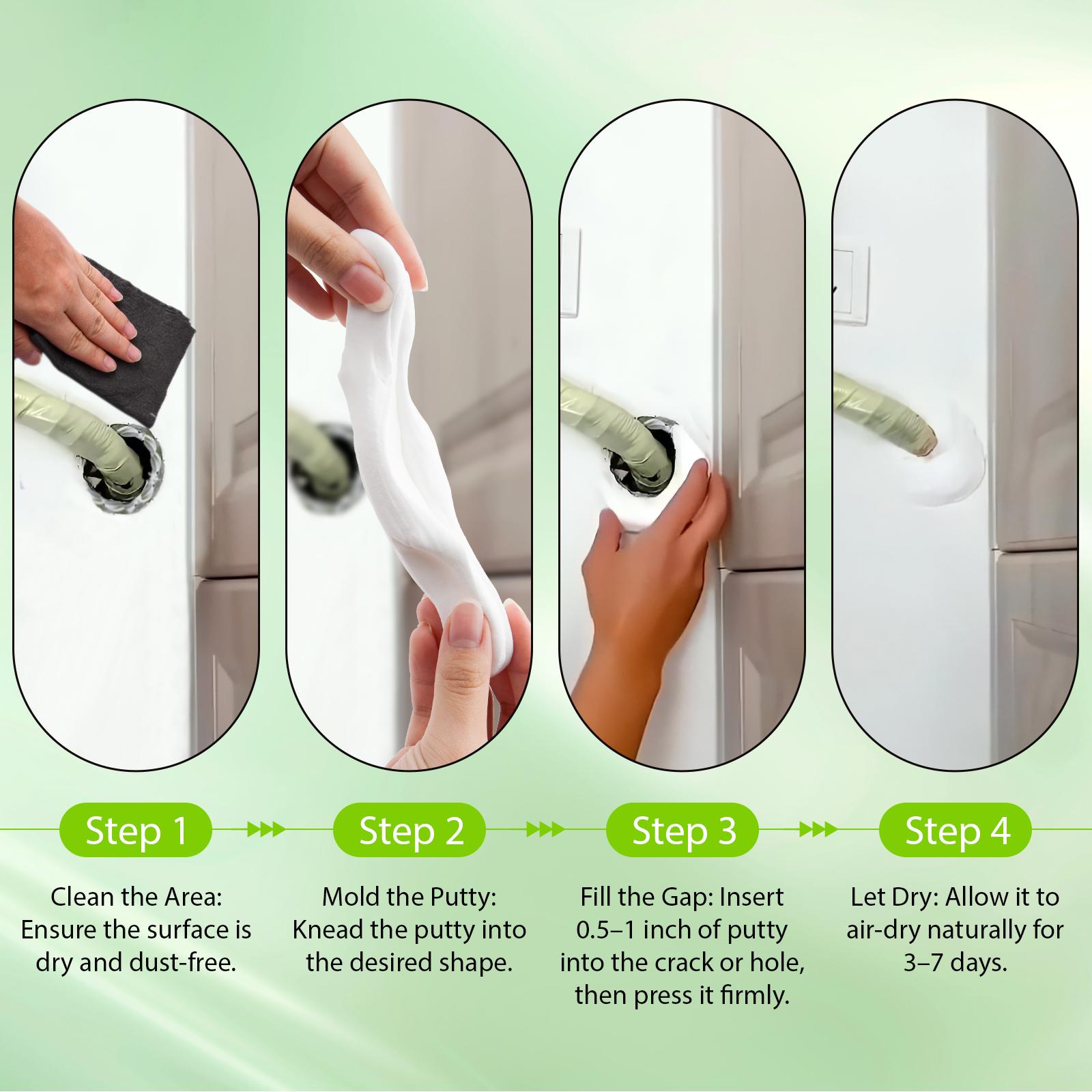 10PCS Wall Hole Repair Kit –Sealant Mastic Putty for Quick Fix, Air Conditioning & Drain Holes, Durable, Easy-to-Apply Mending Mud for Home Repair, Wall Crack Filling & Leak Sealing