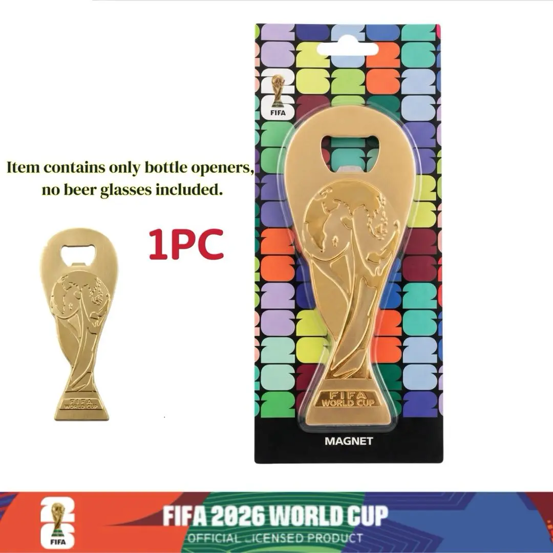 Father's Day Exclusive | 2026 FIFA World Cup Glass Set Made of premium glass with trophy-style gold trim. Suitable for gifting to boyfriends, daily home use and parties. Reusable cups with a variety of combinations to choose from,summerwins