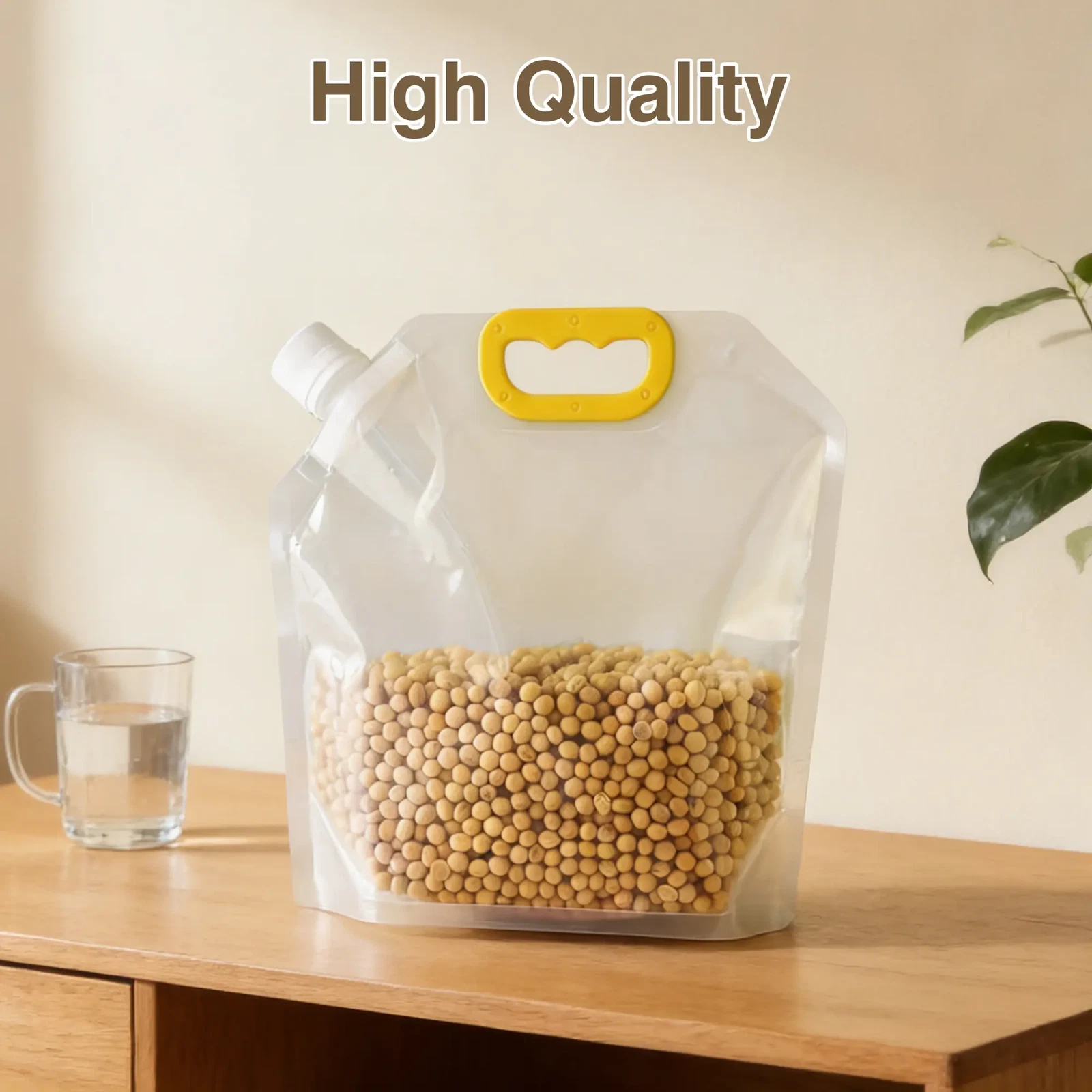 Reusable Leak-Proof Food Storage Bags, 5-Pack with Writable Labels