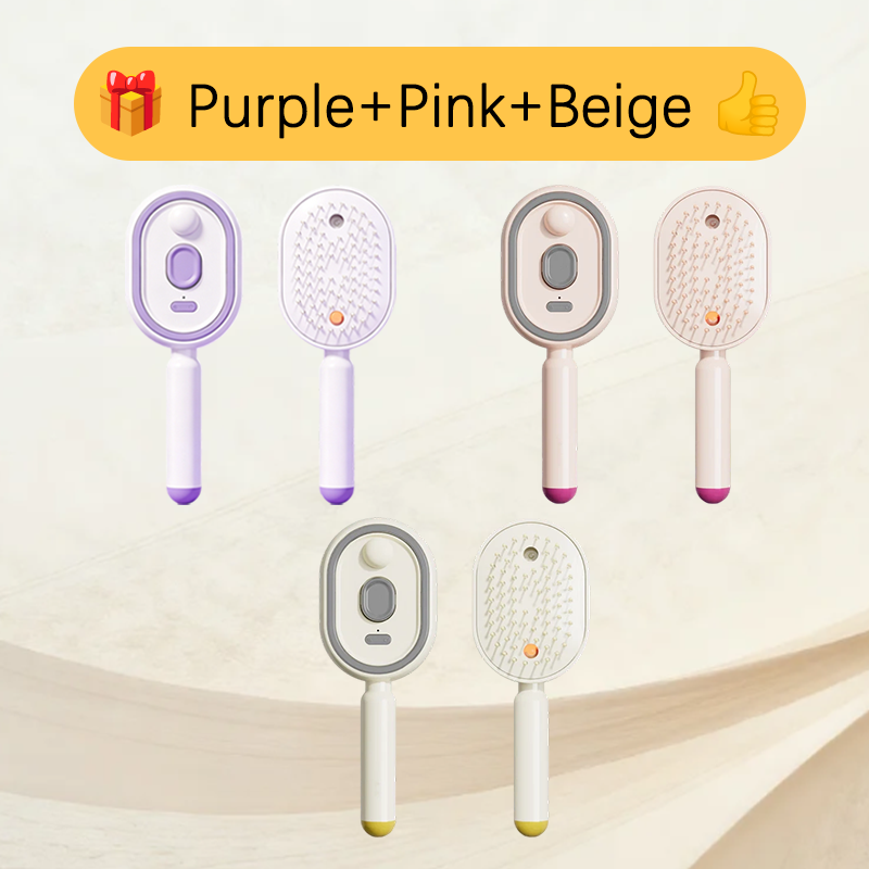 🔥ProGlide™🇬🇧 Scalp Massager Comb 💆‍♀️ – Self-Cleaning 🧼, Tangle-Free ✂️ & Frizz-Control Hair Brush with Soothing Mist Spray 💨✨ | Perfect for Dry, Brittle Hair 💧🌟