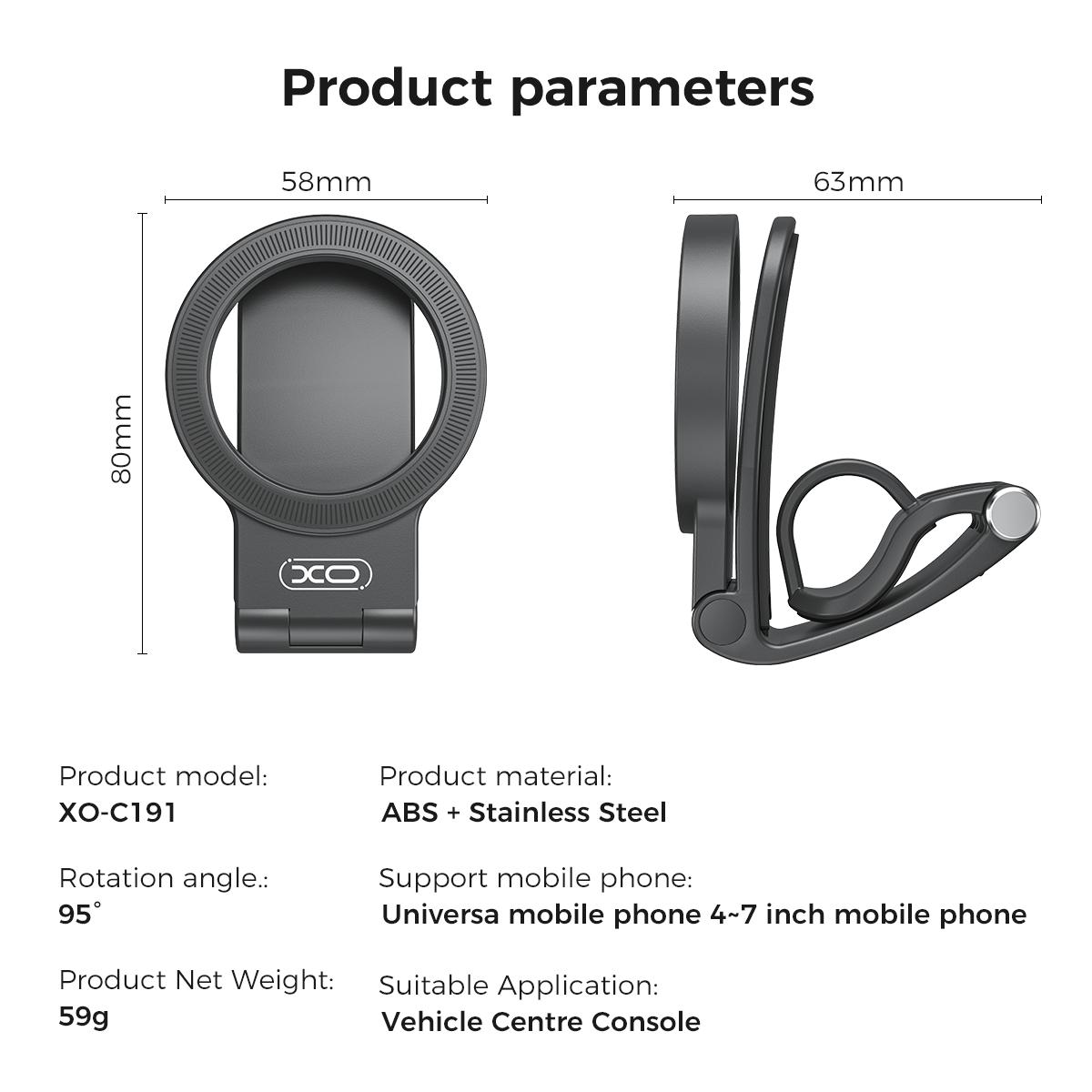 【Father's Day Gifts】Magnetic Car Phone Mount,  Hands Free Cell Phone Holder Clip Car Accessories fit iPhone 17 16 15 14 13 12 Pro Plus Max 95&deg; Adjustable Car Phone Holder for Magsafe Phone Holders summerwins
