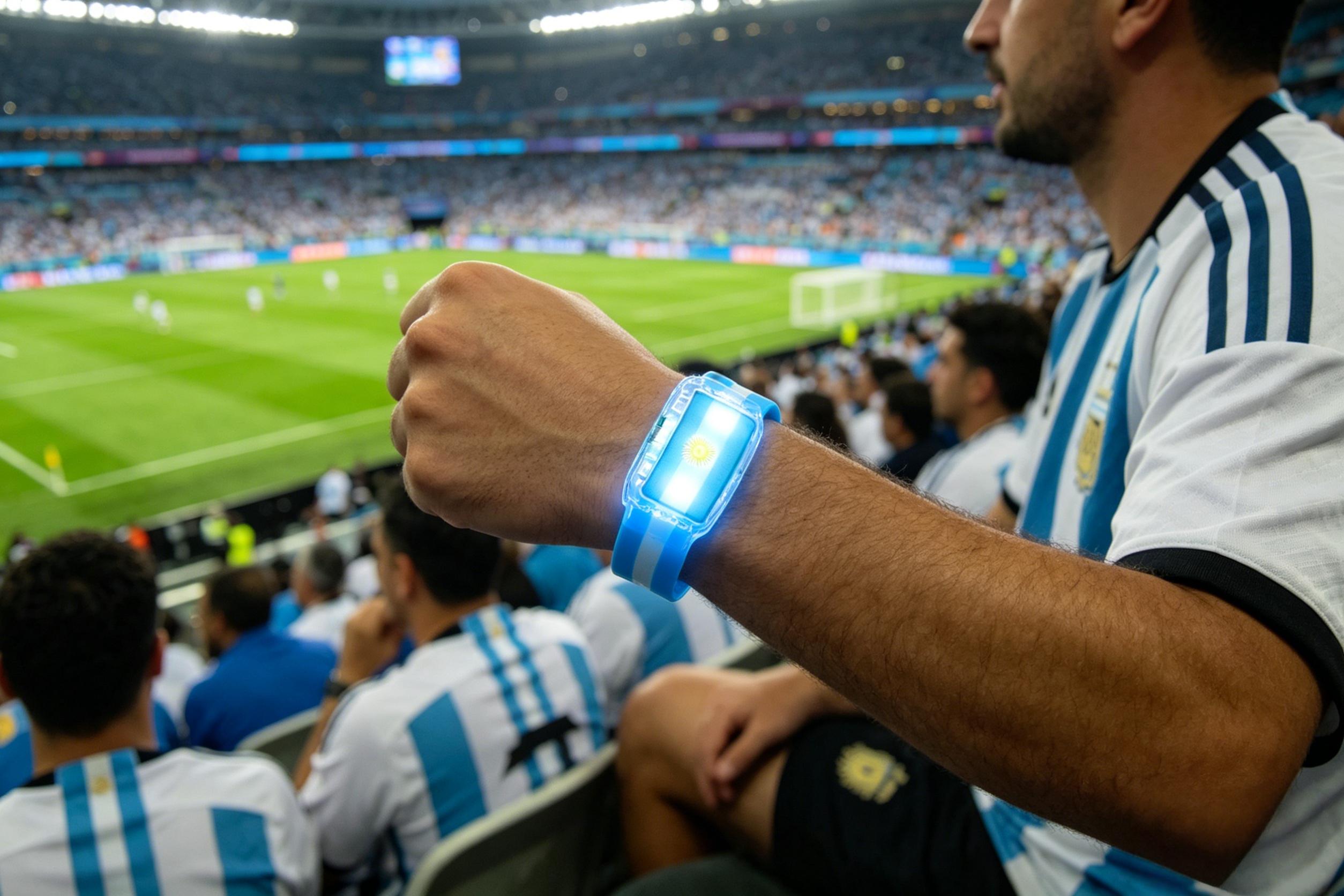 LED illuminated wristbands, silicone illuminated bracelets for sports enthusiasts, fan cheering accessories, national flag illuminated wristbands suitable for nighttime activities, concerts, and parties, adjustable, waterproof, 2PC