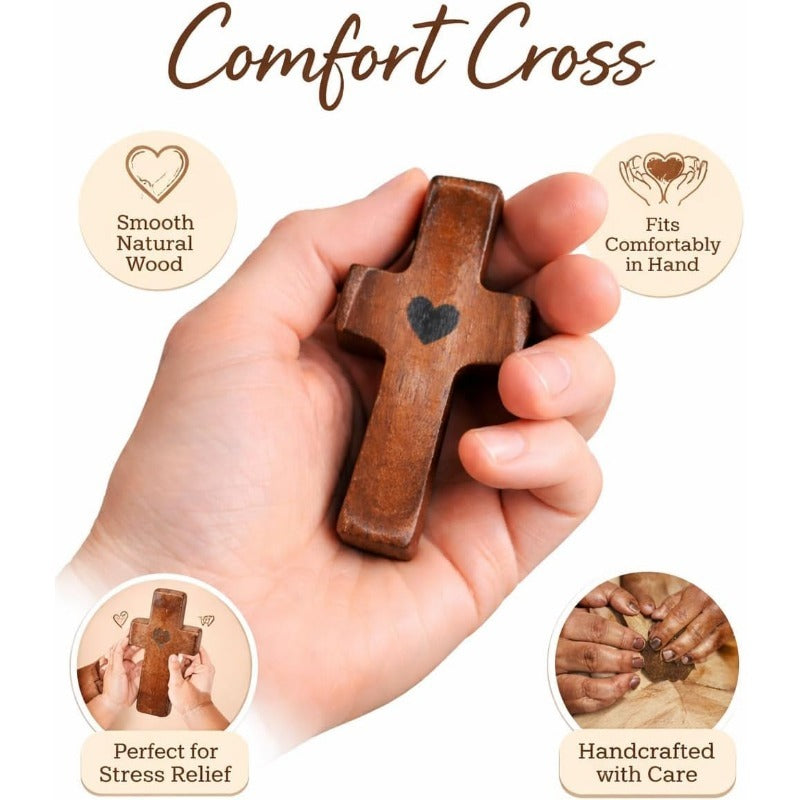 Solid Wood Handholding Cross Gifts