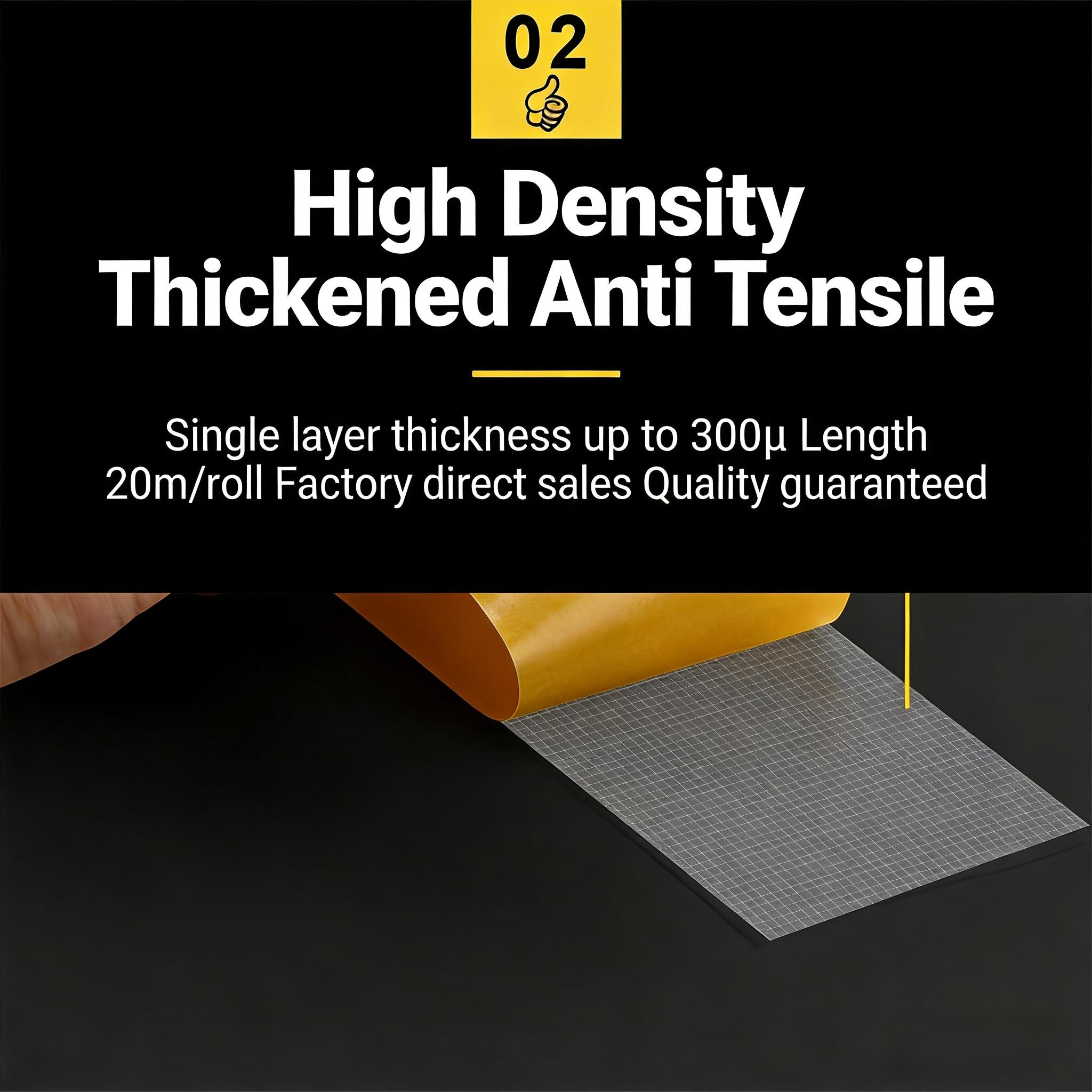 Heavy-Duty Double Sided Tape, Strong Adhesive, Waterproof & Removable, No Residue, Ideal for Carpet, Wallpaper, Balloons & Home Use