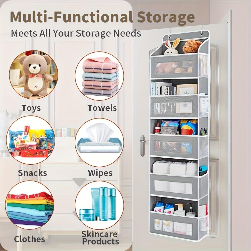 5-Tier Fabric Organizer, Behind-Wardrobe-Door Hanging Bag for Underwear & Socks Categorization, Home Room Storage Solution That Meets Needs, Meets Storage Needs