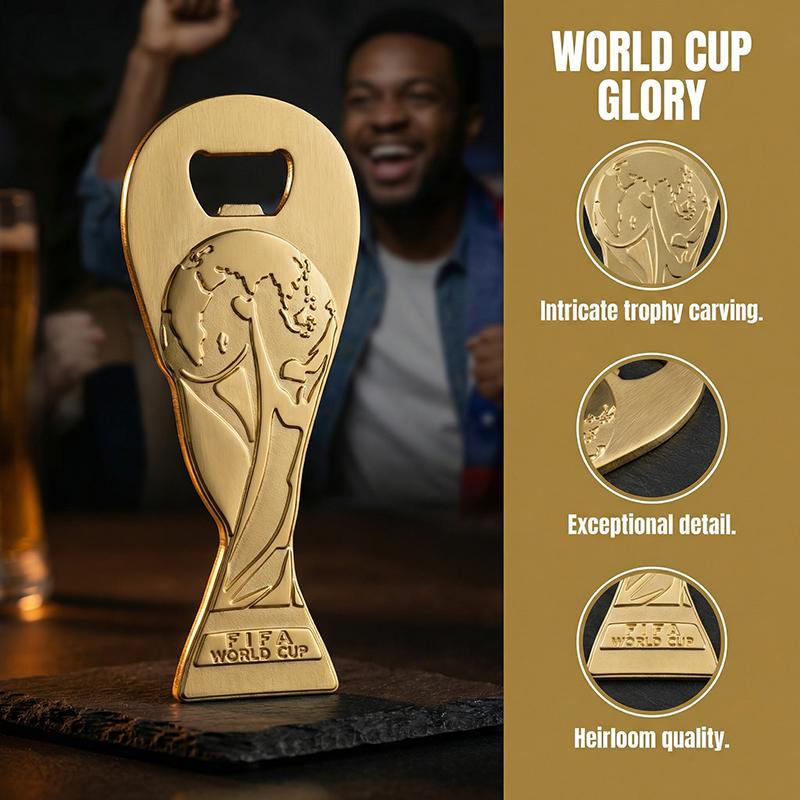 Father's Day Exclusive | 2026 FIFA World Cup Glass Set Made of premium glass with trophy-style gold trim. Suitable for gifting to boyfriends, daily home use and parties. Reusable cups with a variety of combinations to choose from,summerwins