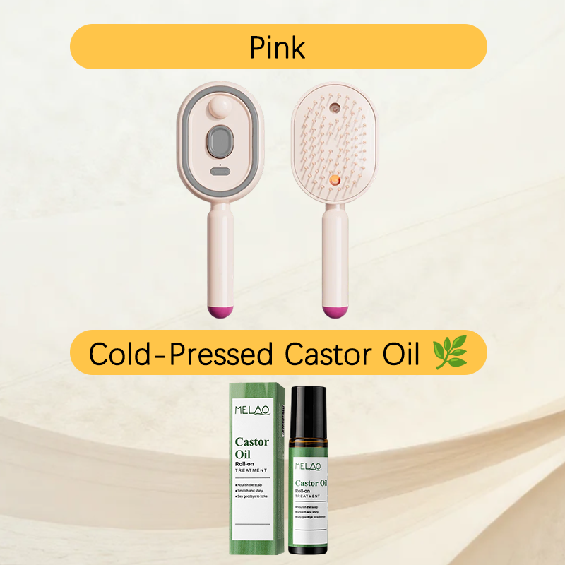 🔥ProGlide™🇬🇧 Scalp Massager Comb 💆‍♀️ – Self-Cleaning 🧼, Tangle-Free ✂️ & Frizz-Control Hair Brush with Soothing Mist Spray 💨✨ | Perfect for Dry, Brittle Hair 💧🌟
