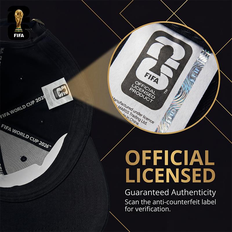 FIFA Commemorative Edition 2026 World Cup Trophy Silhouette Hat in White Green Black Collectible Fan Gear, Baseball Cap,victory cap,casual team cap