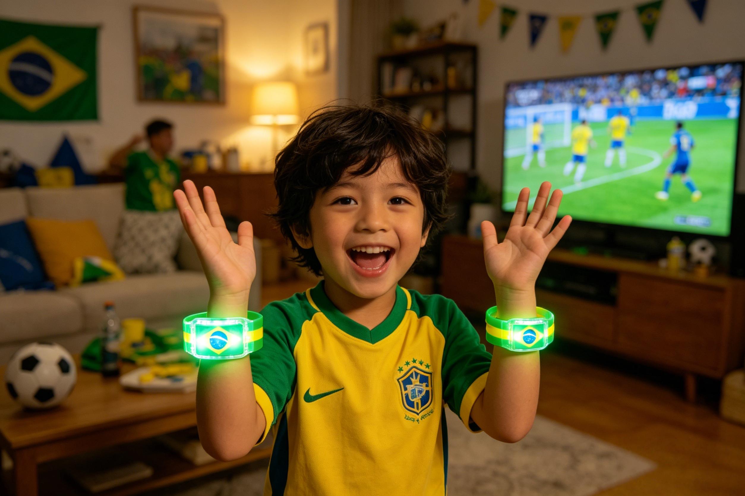 LED illuminated wristbands, silicone illuminated bracelets for sports enthusiasts, fan cheering accessories, national flag illuminated wristbands suitable for nighttime activities, concerts, and parties, adjustable, waterproof, 2PC
