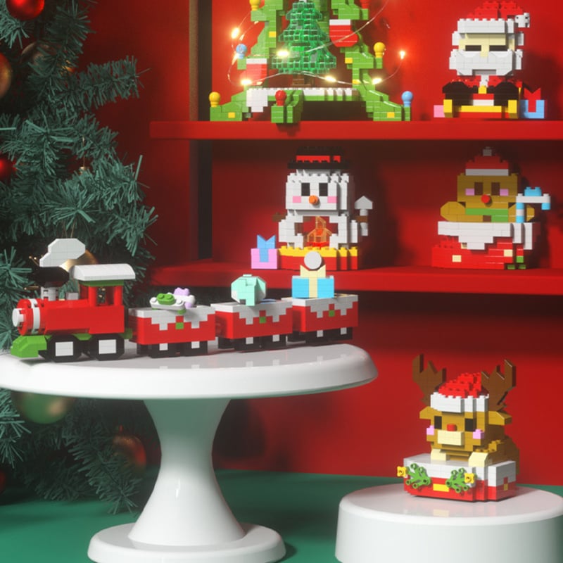 Mini Christmas Building Blocks Set