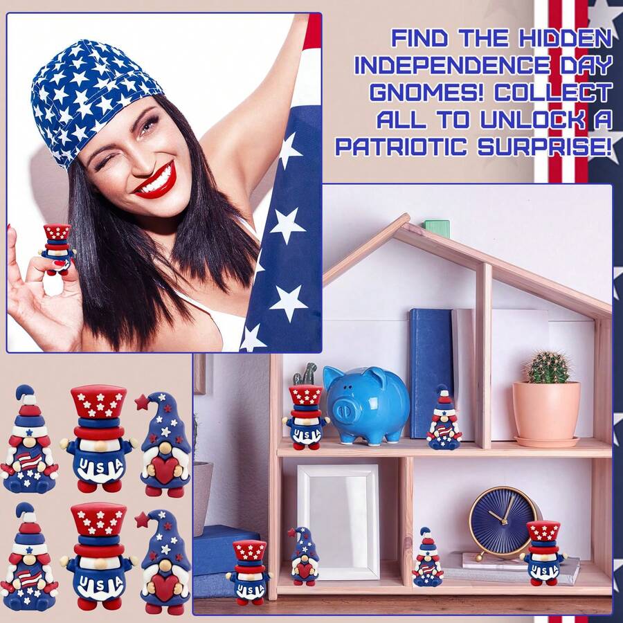 250th Anniversary Patriotic gnome figurine, July 4th gift